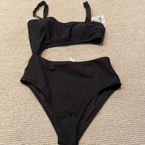 Shade and shore one piece cutout suit